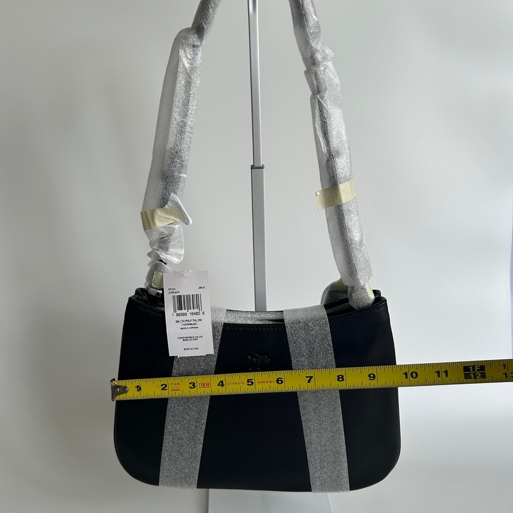 Coach Penelope CP101 Black Leather Shoulder Bag New - Picture 7 of 8